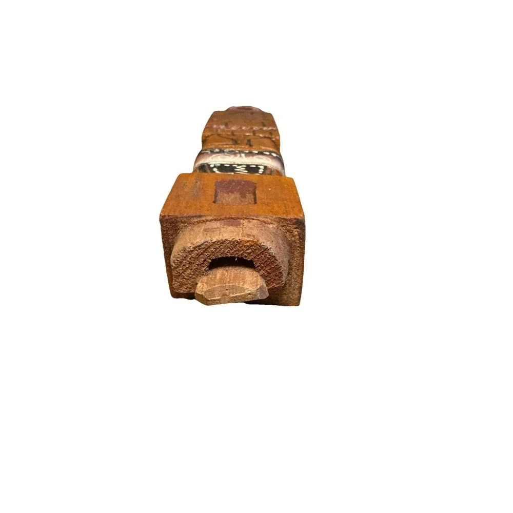 Vtg Handmade‎ Hand Carved Wooden Flute 12.5